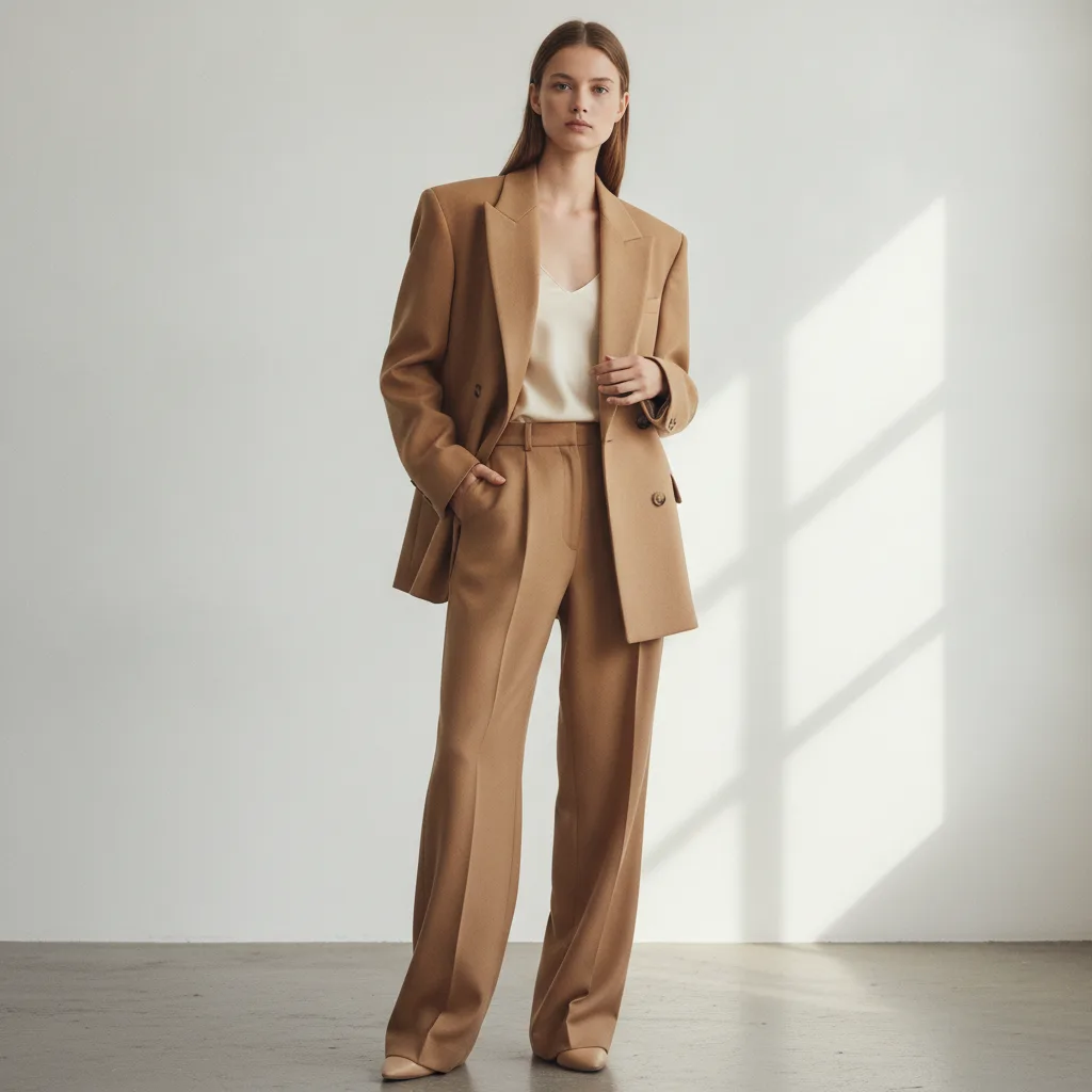 Oversized blazer in camel