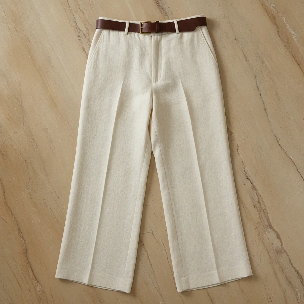 Tailored ivory trousers