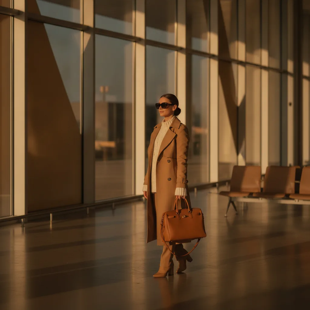 Elegant travel outfit